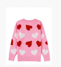 Pink Pearl Heart Valentine's Day Sweater