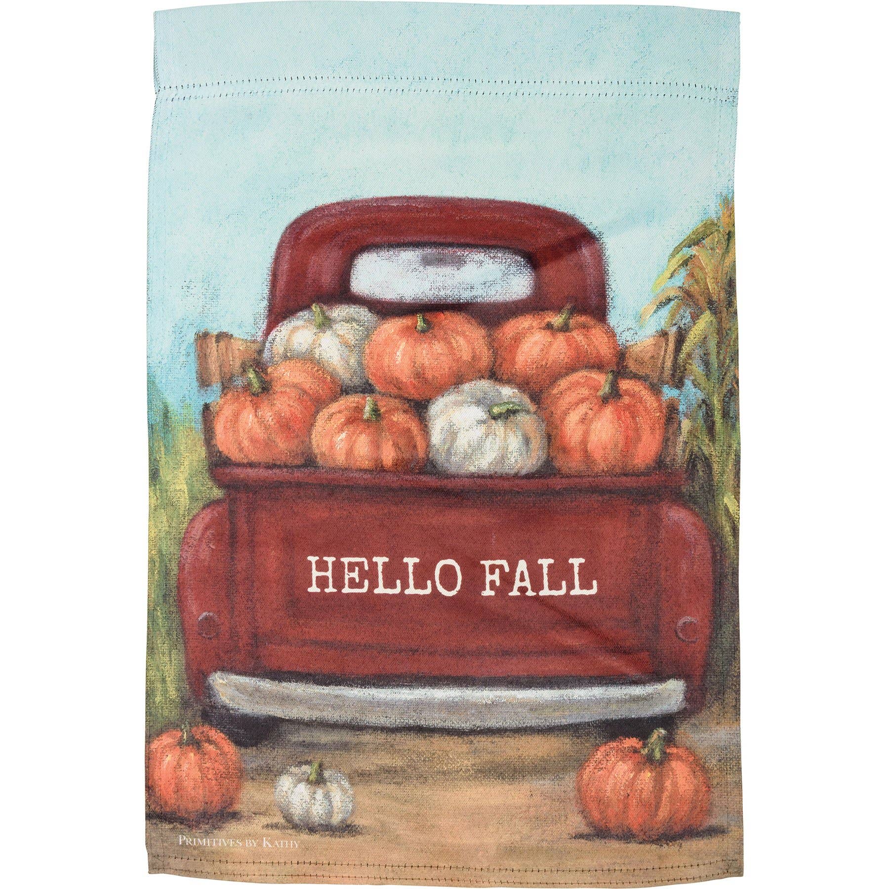 Hello Fall Garden Flag