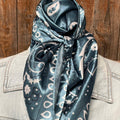 35X35"  Blue & White Paisley Wild Rag/Scarf WR3414